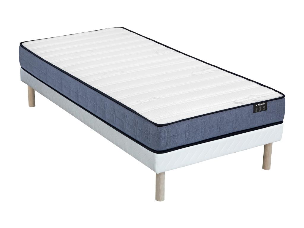 Ensemble 90 x 190 cm sommier tapissier + matelas ressorts ensachés ép.19cm - DAYNI de YSMÉE