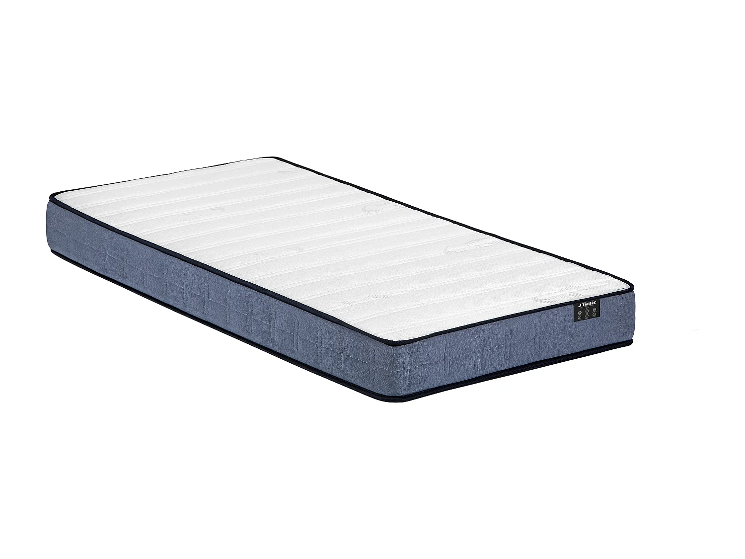 Ensemble 90 x 190 cm sommier tapissier + matelas ressorts ensachés ép.19cm - DAYNI de YSMÉE