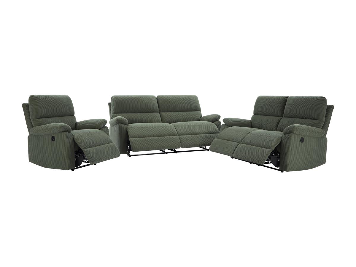 Relaxsofa elektrisch 3-Sitzer, 2-Sitzer & Relaxsessel elektrisch - Cord - G günstig online kaufen