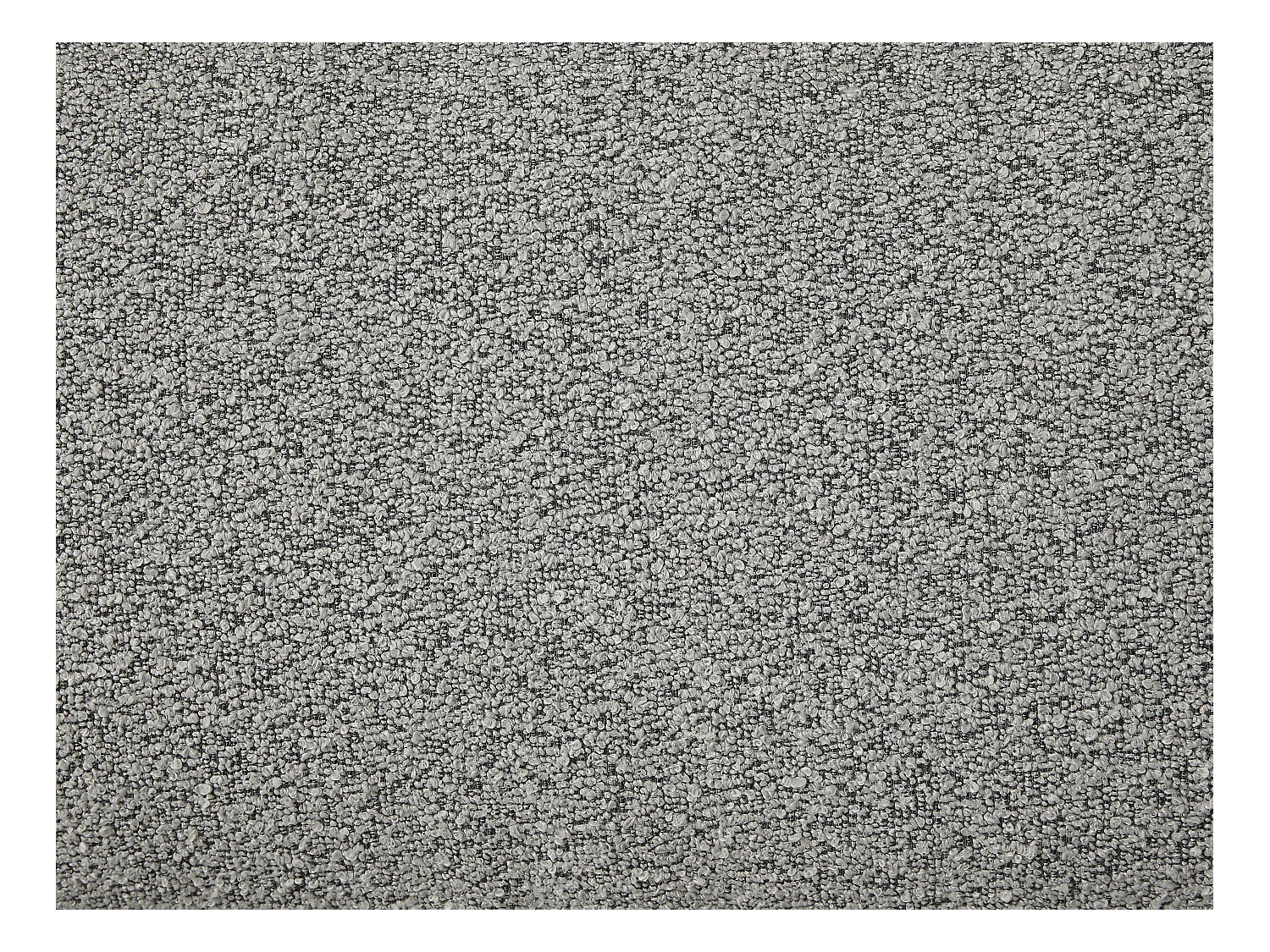 Lit 180 x 200 cm - Tissu bouclette - Gris + Matelas - ISYDE