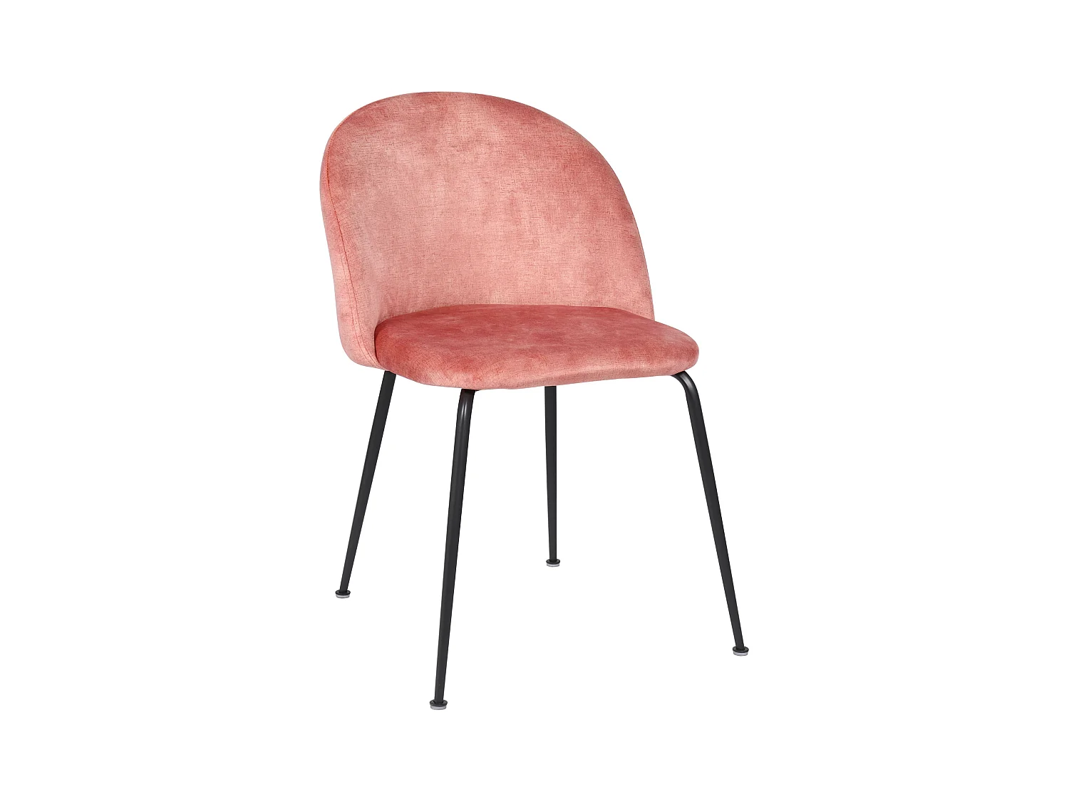 Set van 2 "Lumina" stoelen met fluweelbekleding en metalen poten, 45x55 cm, 79 cm hoog.