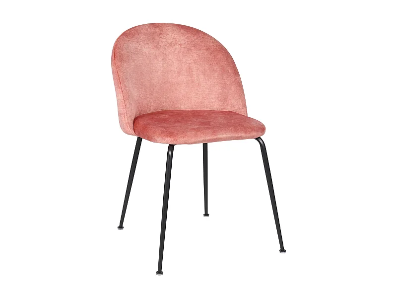 Set di 2 sedie imbottite in velluto "Lumina" con gambe in metallo cm 45x55 79h