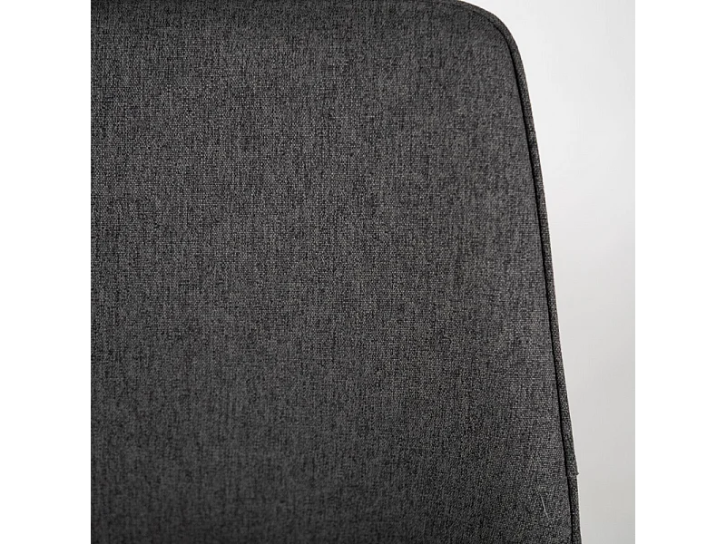 Set di 2 sgabelli alti grigio scuro "Fox" in tessuto imbottito con poggiapiedi cm 44x50 94h