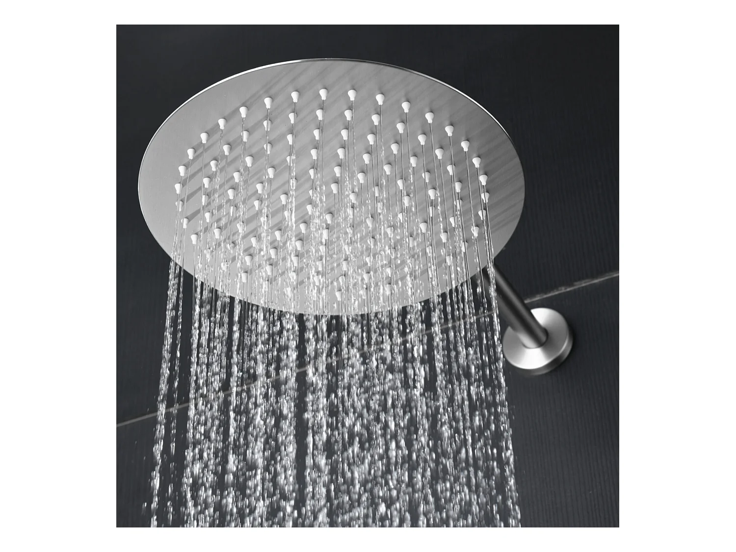 Colonne de Douche Encastrée avec Mitigeur Thermostatique niquel brossé anti-calcaire - Design Moderne - MONZA IMEX