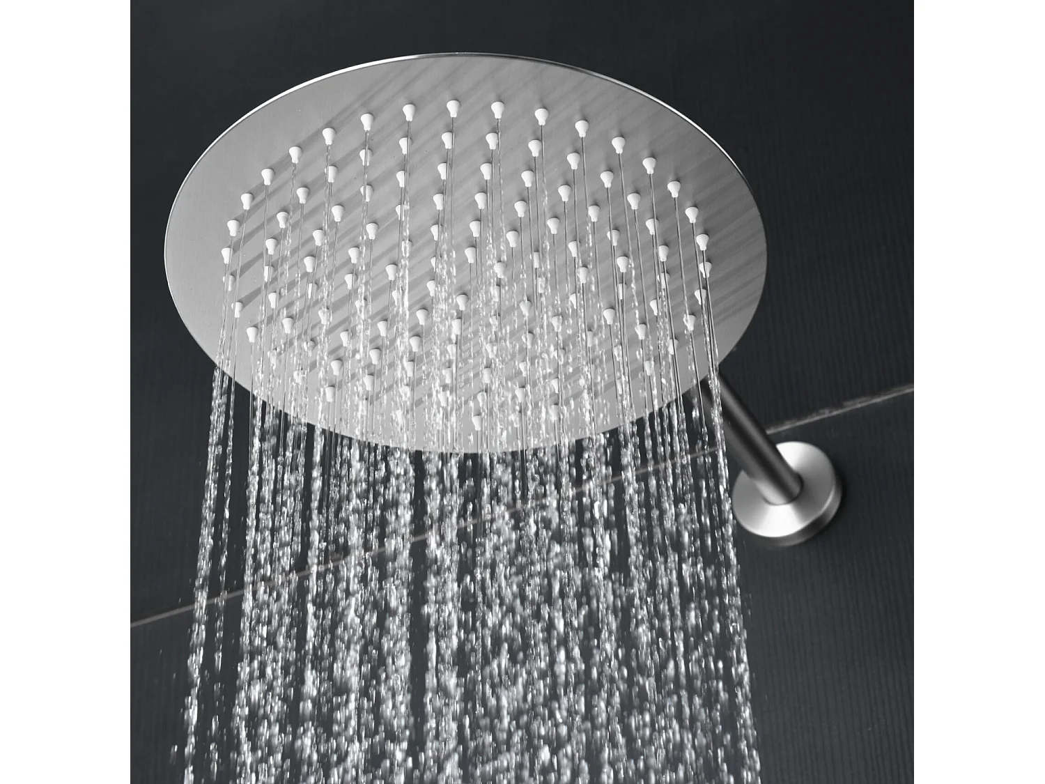 Colonne de Douche Encastrée avec Mitigeur Thermostatique niquel brossé anti-calcaire - Design Moderne - MONZA IMEX