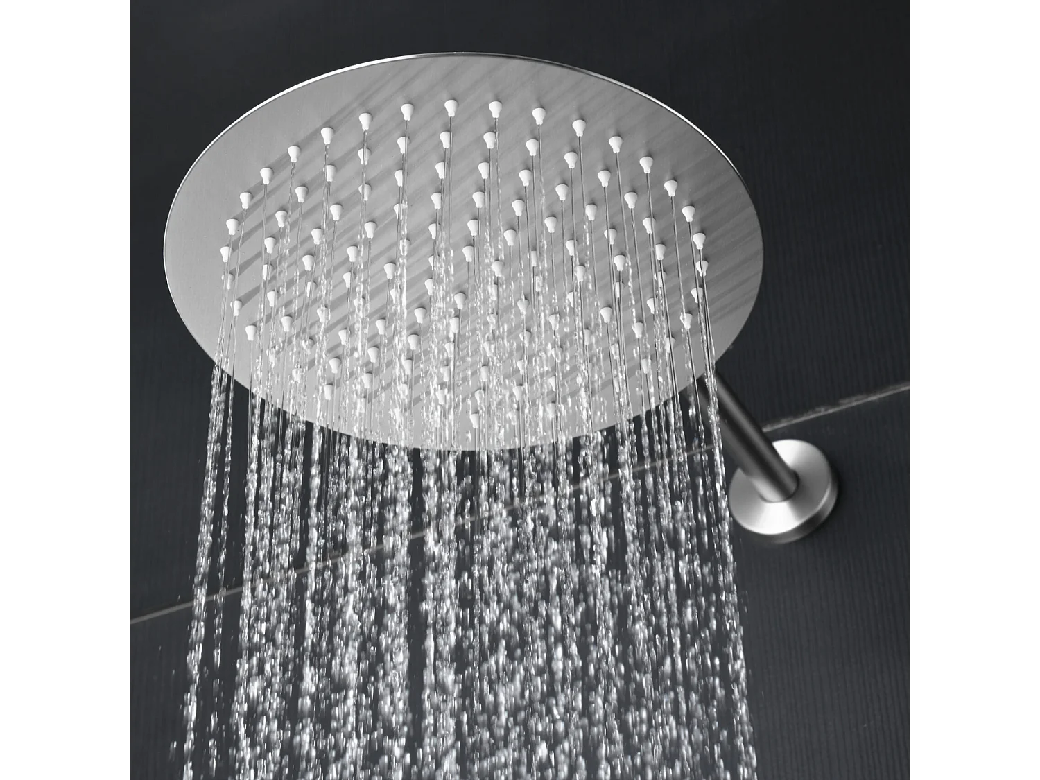 Colonne de Douche Encastrée avec Mitigeur Thermostatique niquel brossé anti-calcaire - Design Moderne - MONZA IMEX