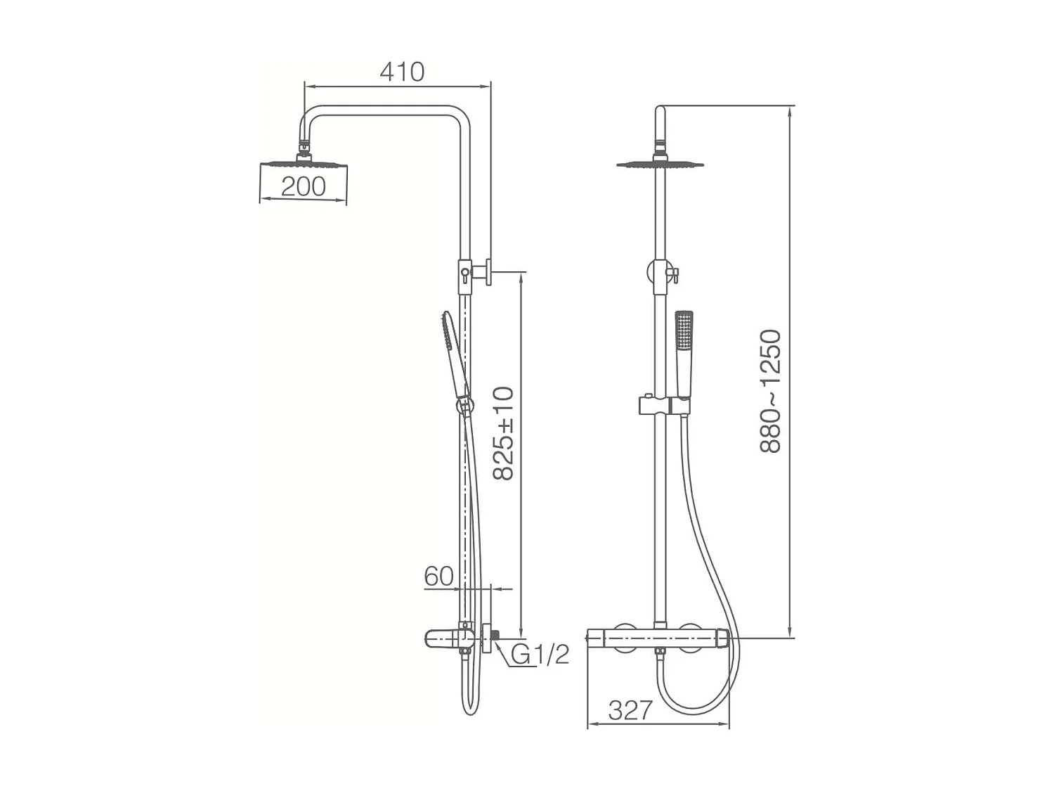 Colonne de Douche chromé anti-calcaire - Design Moderne et Économie d'eau - Kit Complet DINAMARCA IMEX