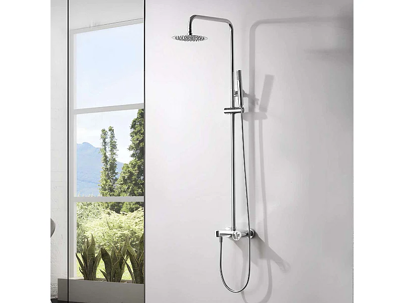 Colonne de Douche chromé anti-calcaire - Design Moderne et Économie d'eau - Kit Complet OLIMPO IMEX