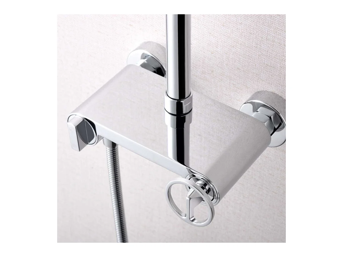 Colonne de Douche chromé anti-calcaire - Design Moderne et Économie d'eau - Kit Complet OLIMPO IMEX