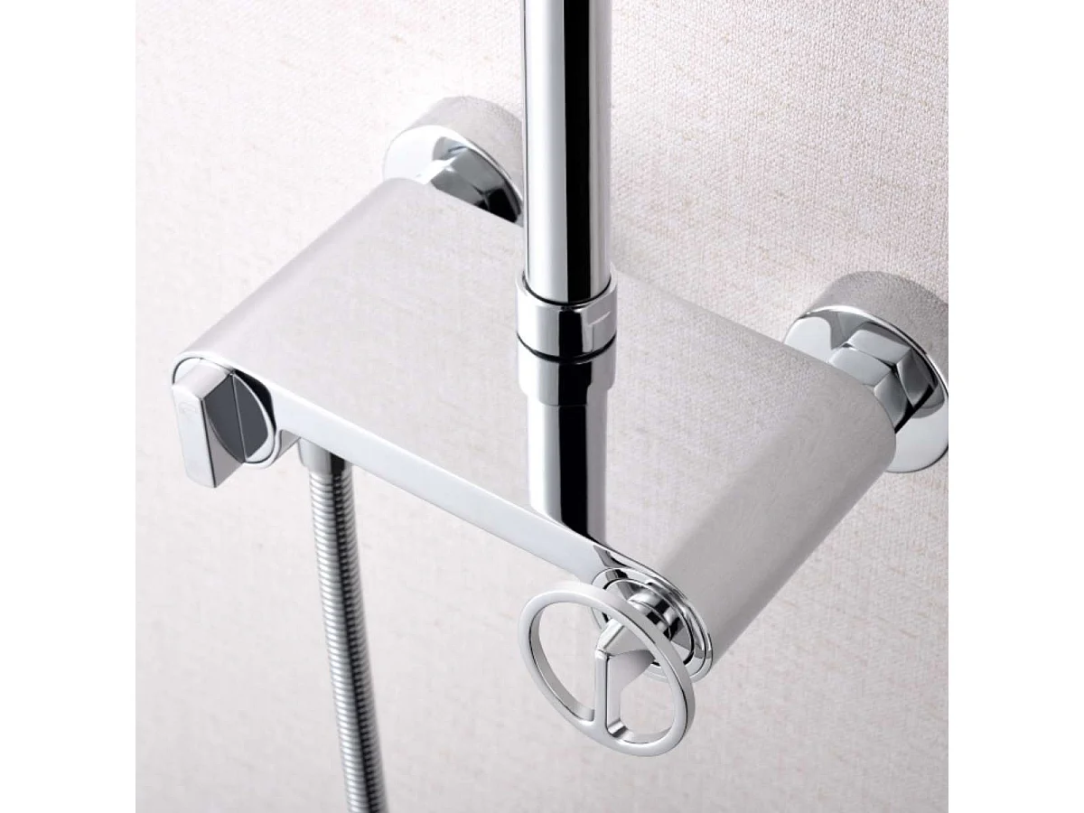 Colonne de Douche chromé anti-calcaire - Design Moderne et Économie d'eau - Kit Complet OLIMPO IMEX