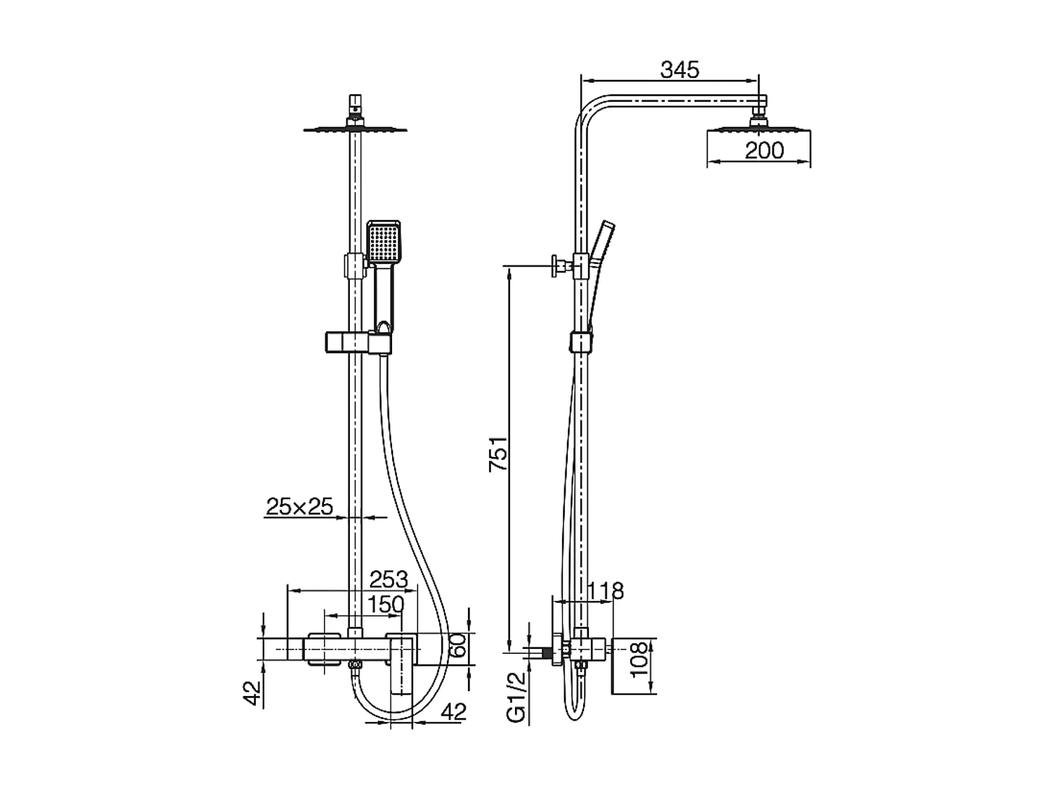 Colonne de Douche chromé anti-calcaire - Design Moderne et Économie d'eau - Kit Complet OLIMPO IMEX