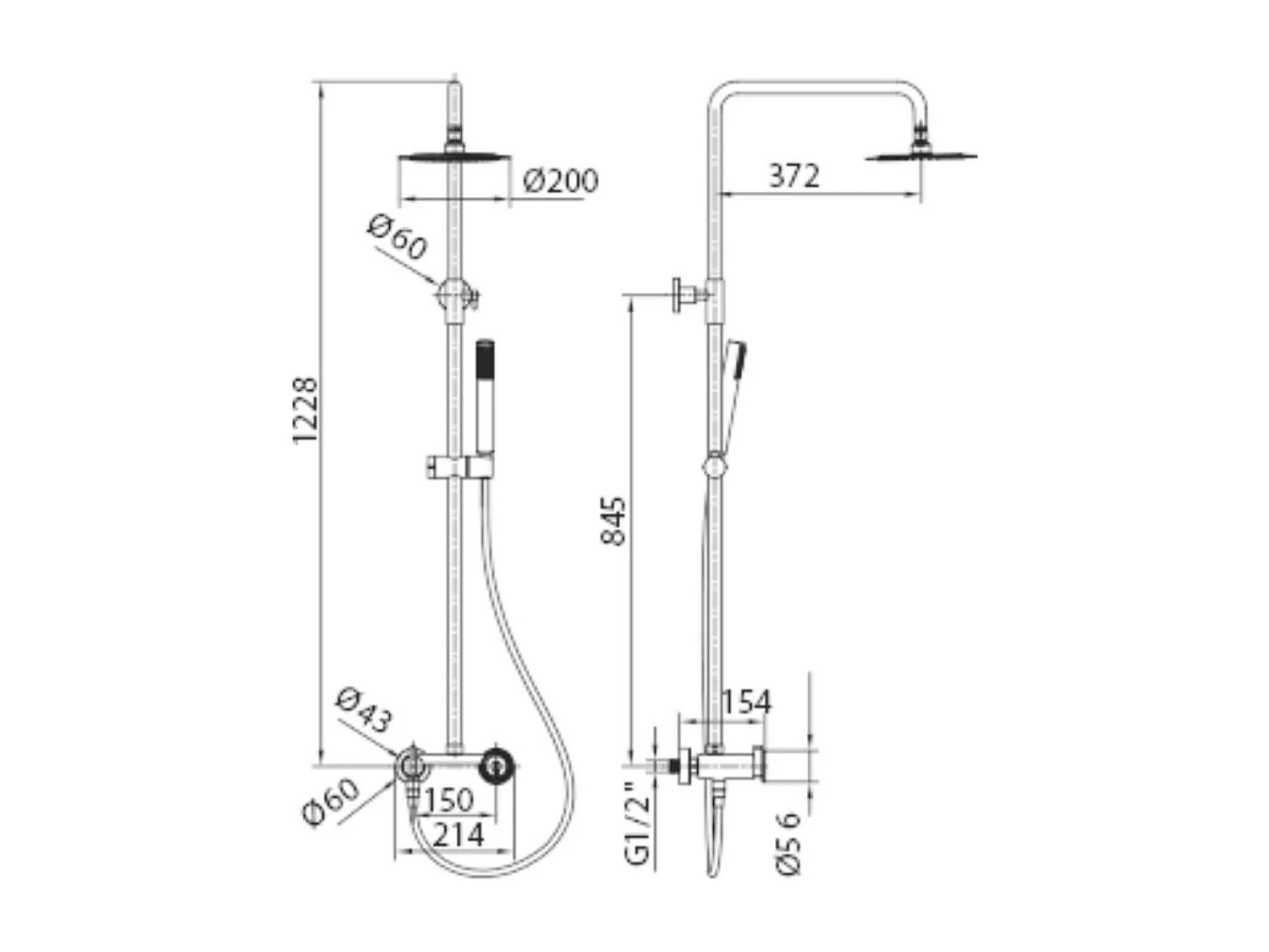 Colonne de Douche or brossé anti-calcaire - Design Moderne et Économie d'eau - Kit Complet OLIMPO IMEX