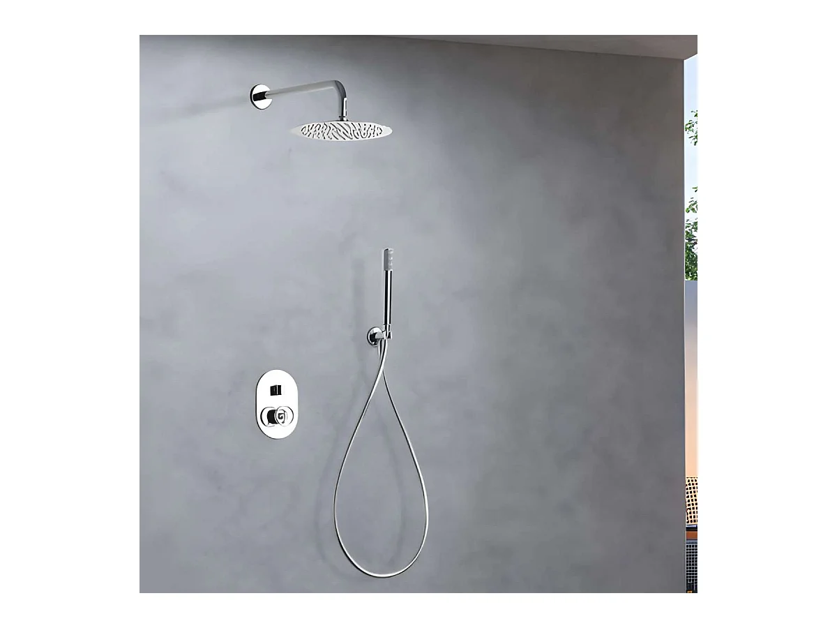 Colonne de Douche Encastrée chromé anti-calcaire - Design Moderne et Économie d'eau - Kit Complet OLIMPO IMEX