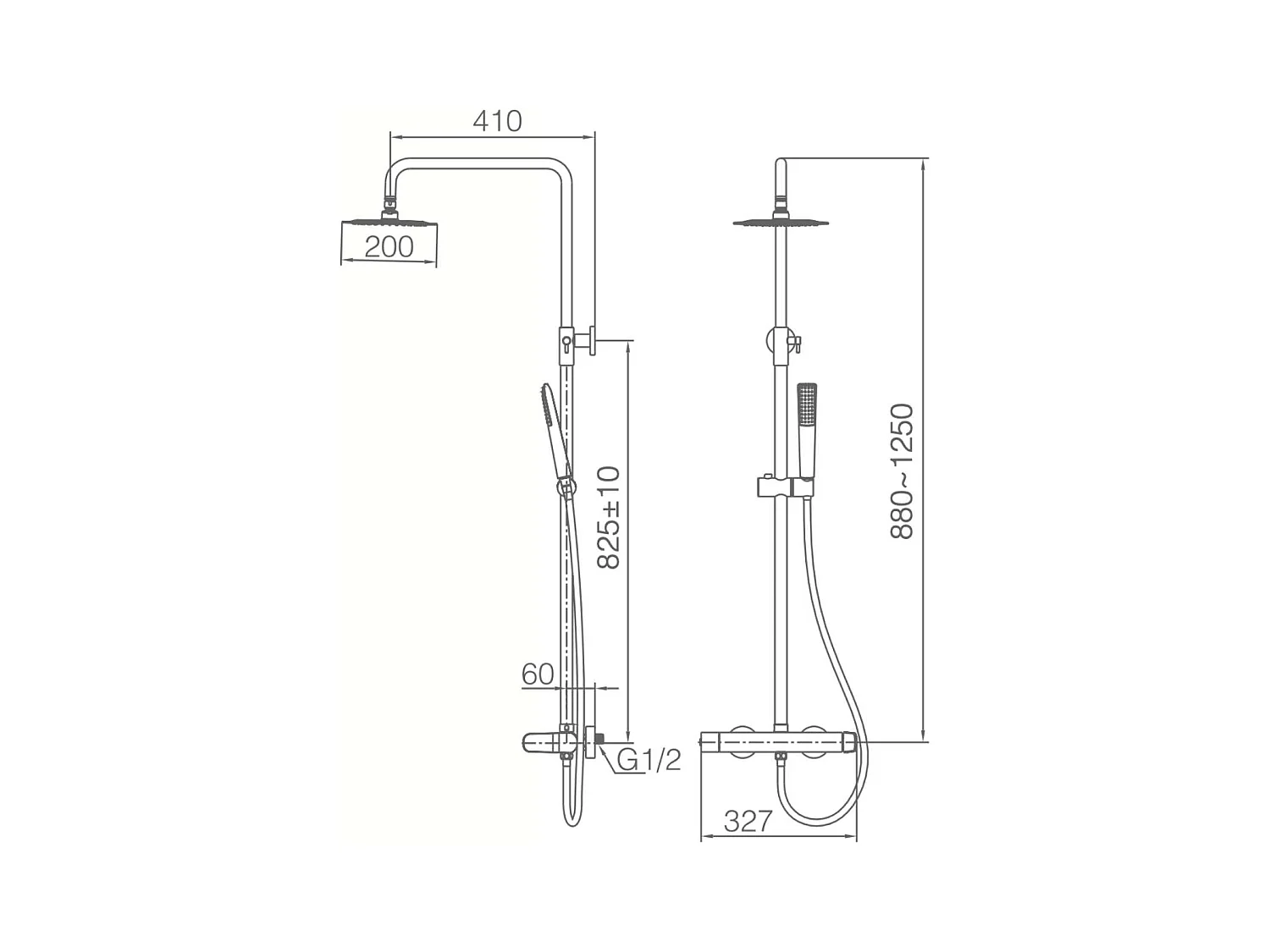 Colonne de Douche noir mat anti-calcaire - Design Moderne et Économie d'eau - Kit Complet DINAMARCA IMEX