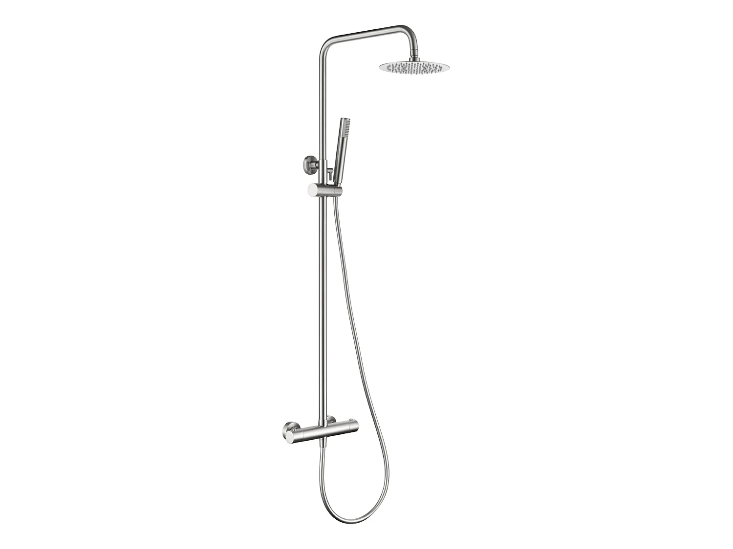 Colonne de Douche Thermostatique Anti-Calcaire Nickel Brossé - IMEX MONZA BTM039/NQ