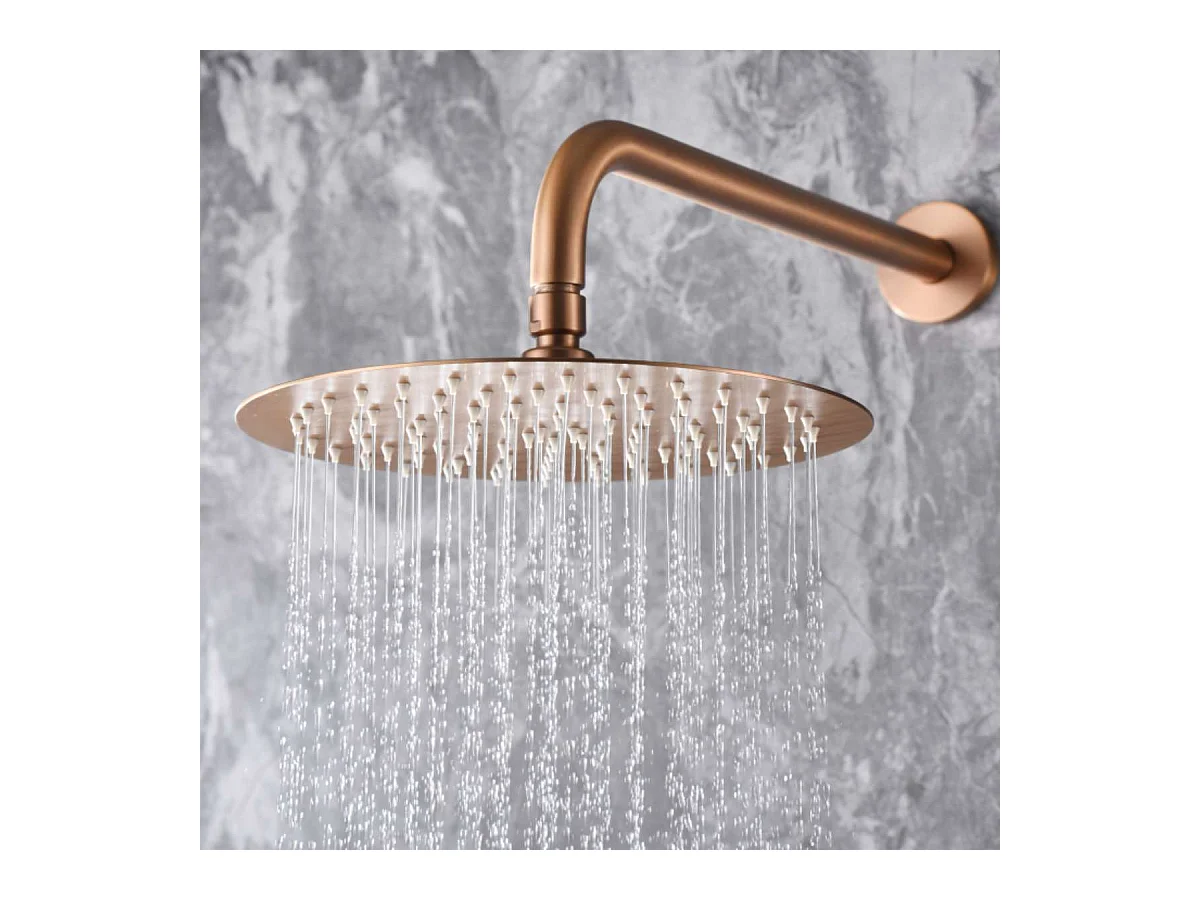 Colonne de Douche Encastrée or rose cuivré anti-calcaire - Design Moderne et Économie d'eau - Kit Complet OLIMPO IMEX