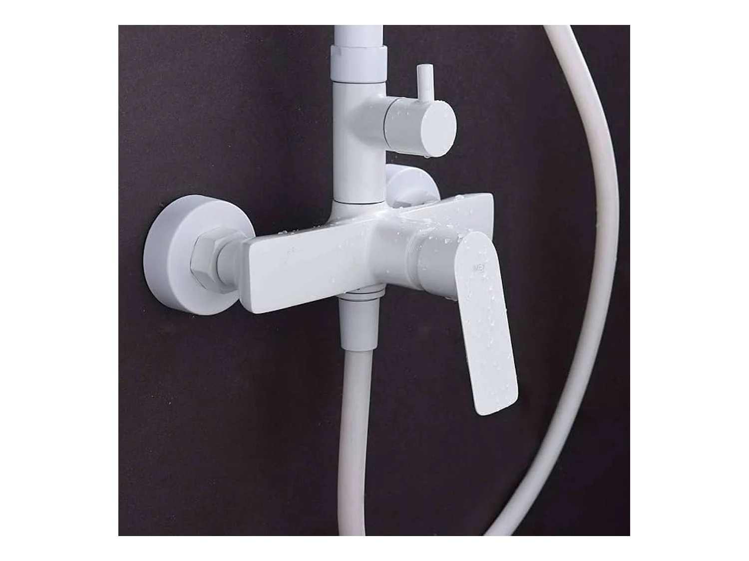 Colonne de Douche blanc mat anti-calcaire - Design Moderne et Économie d'eau - Kit Complet LUXOR IMEX