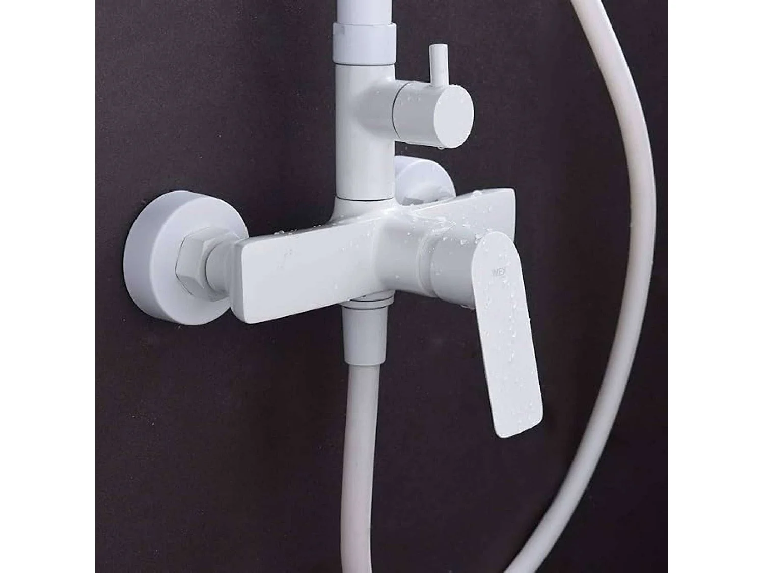 Colonne de Douche blanc mat anti-calcaire - Design Moderne et Économie d'eau - Kit Complet LUXOR IMEX