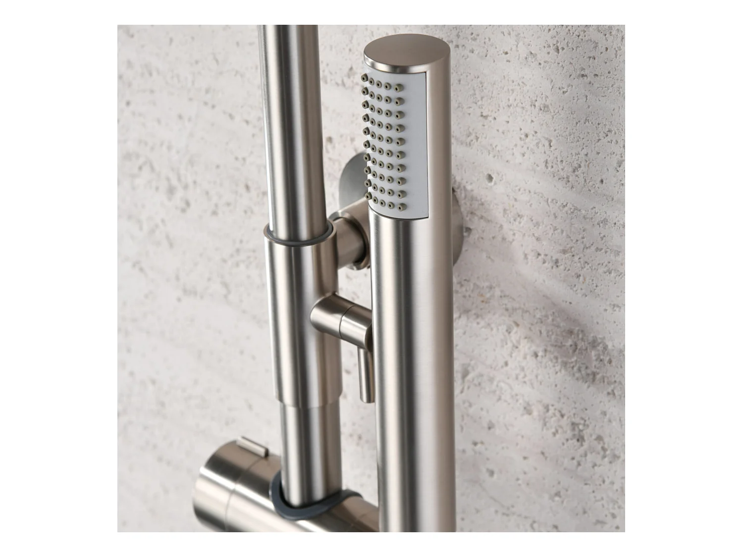 Colonne de Douche Anti-Calcaire Niquel Brossé IMEX MONZA BDM039/NQ