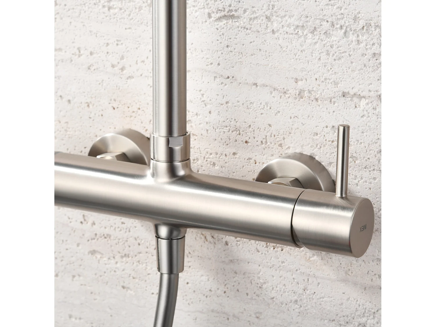 Colonne de Douche Anti-Calcaire Niquel Brossé IMEX MONZA BDM039/NQ