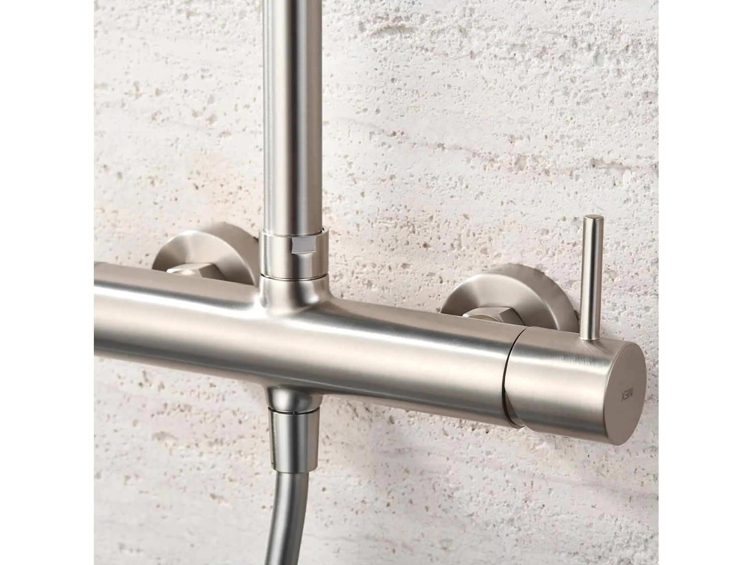 Colonne de Douche Anti-Calcaire Niquel Brossé IMEX MONZA BDM039/NQ