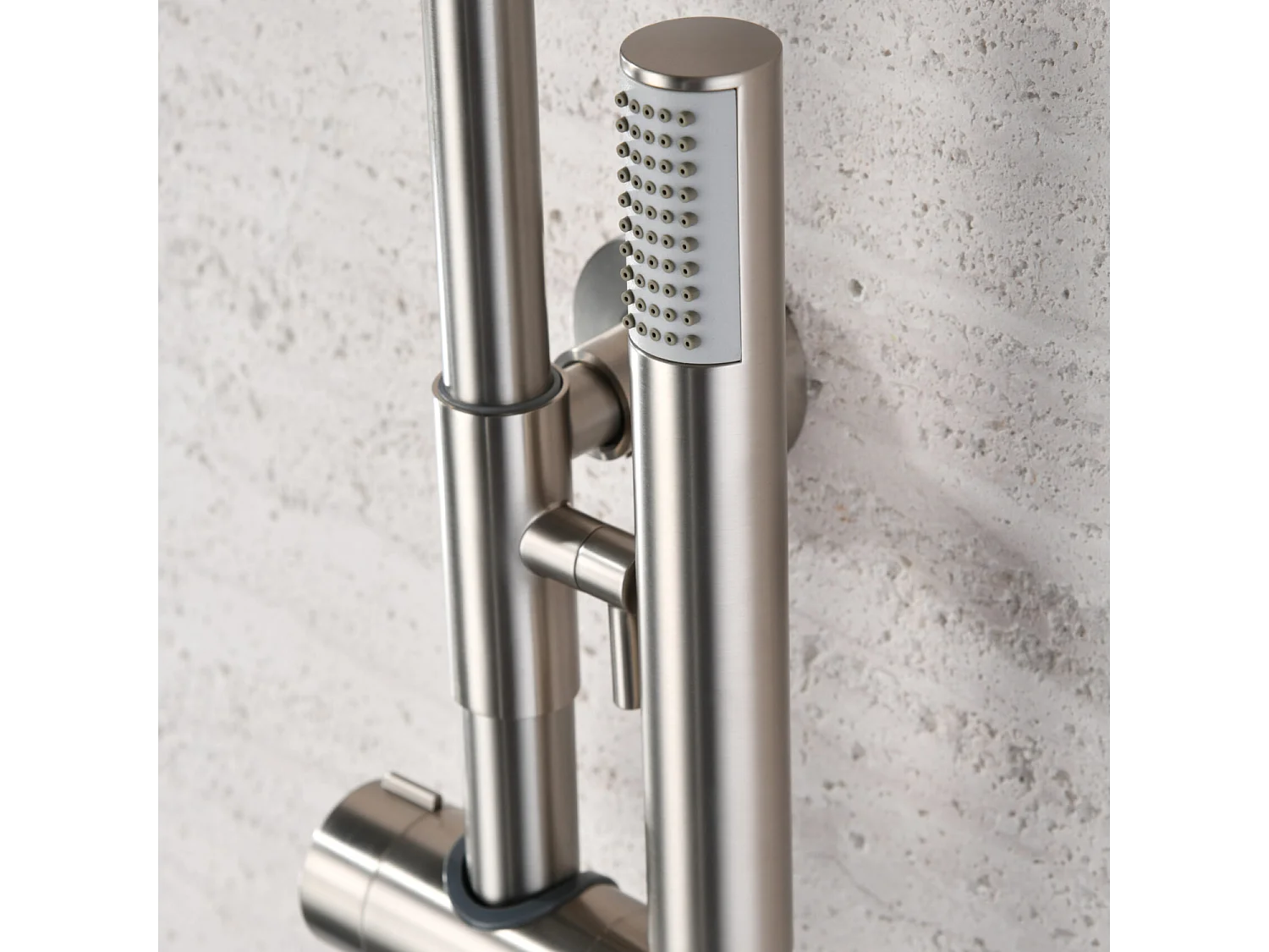 Colonne de Douche Anti-Calcaire Niquel Brossé IMEX MONZA BDM039/NQ