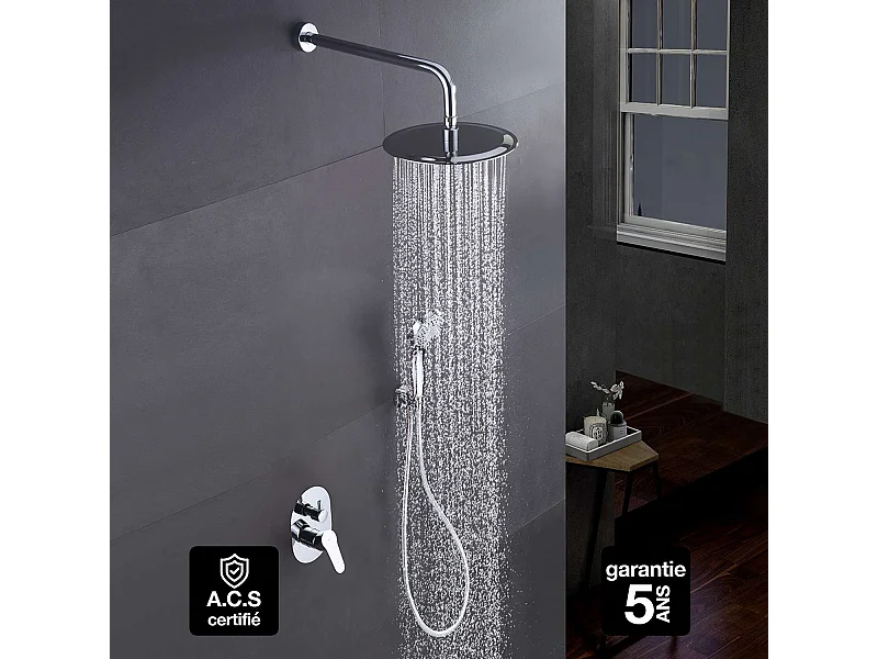 Colonne de Douche Encastrée Anti-Calcaire Chrome OSLO GPE005