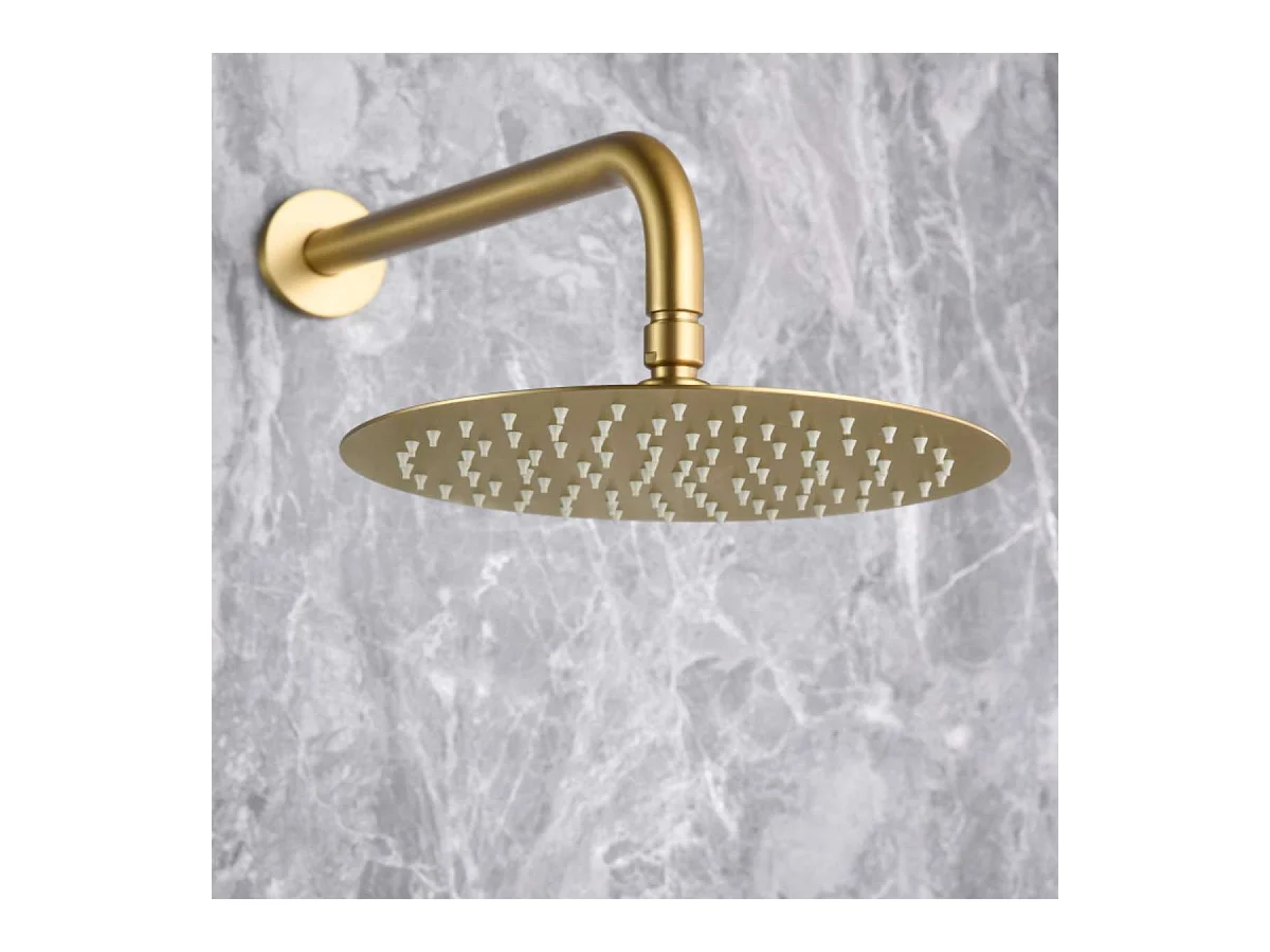 Colonne de Douche Encastrée or brossé anti-calcaire - Design Moderne et Économie d'eau - Kit Complet OLIMPO IMEX
