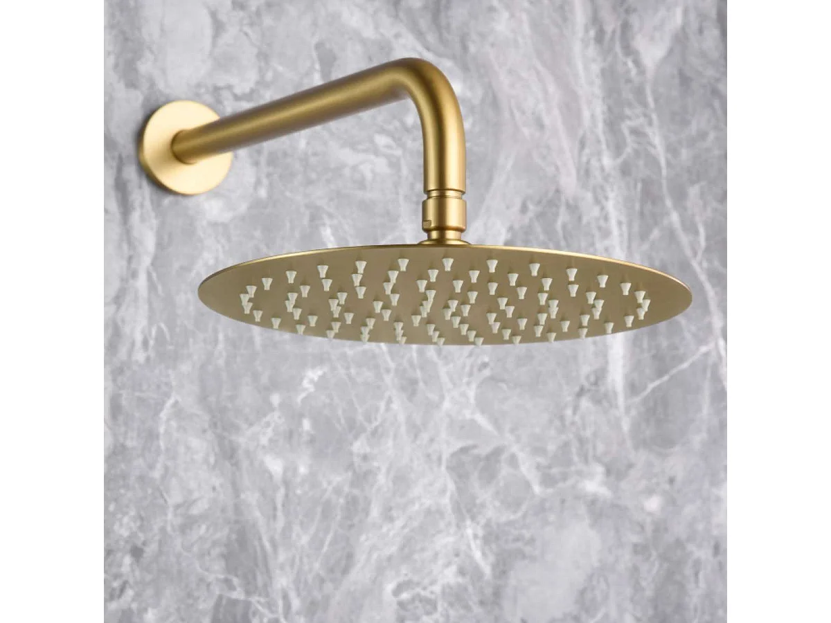 Colonne de Douche Encastrée or brossé anti-calcaire - Design Moderne et Économie d'eau - Kit Complet OLIMPO IMEX