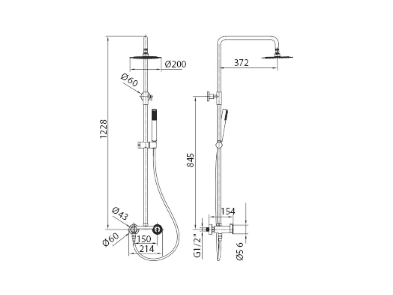 Colonne de Douche Or Rose anti-calcaire - Design Moderne et Économie d'eau - Kit Complet OLIMPO IMEX