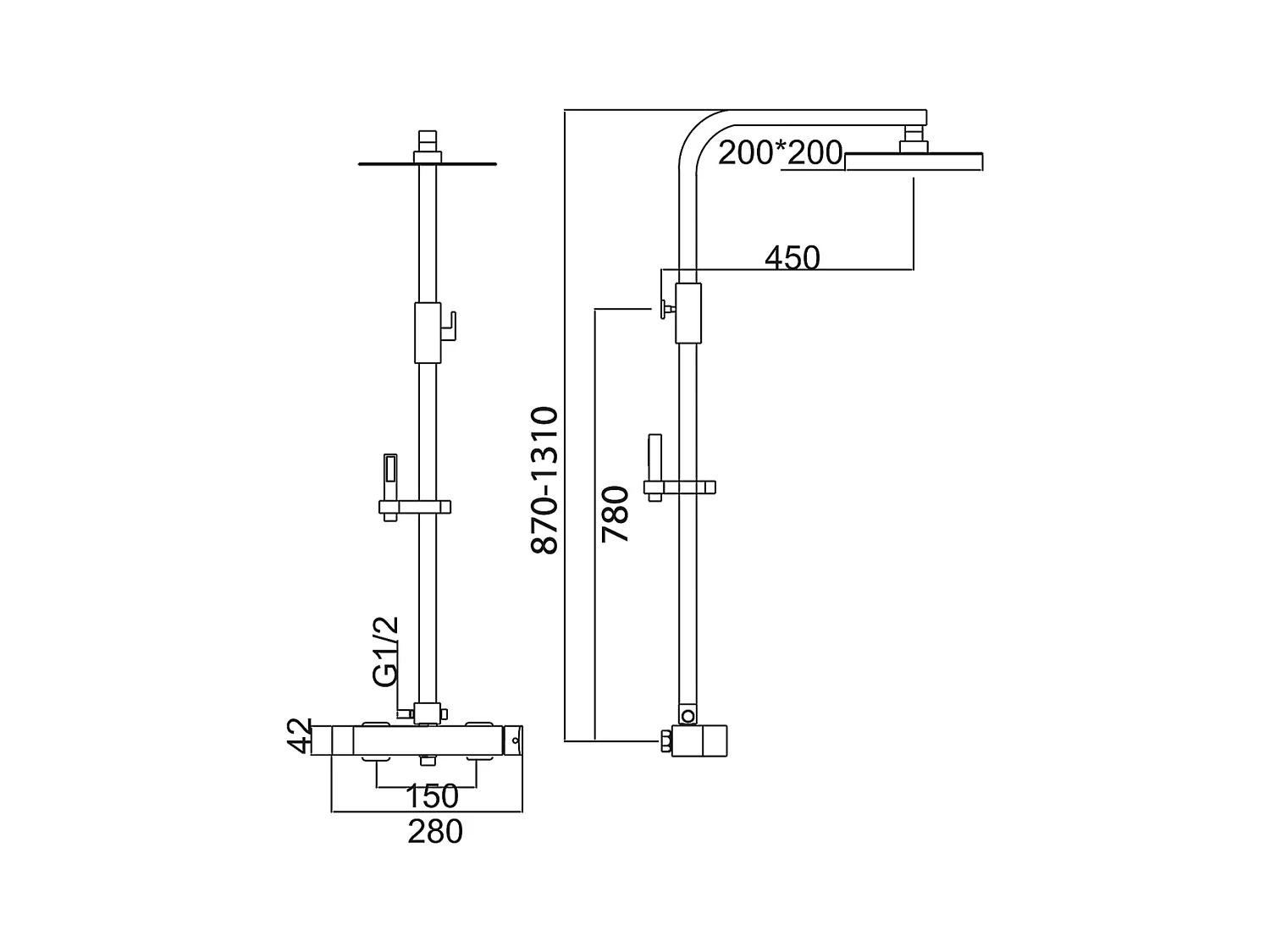 Colonne de Douche Or Rose anti-calcaire - Design Moderne et Économie d'eau - Kit Complet OLIMPO IMEX