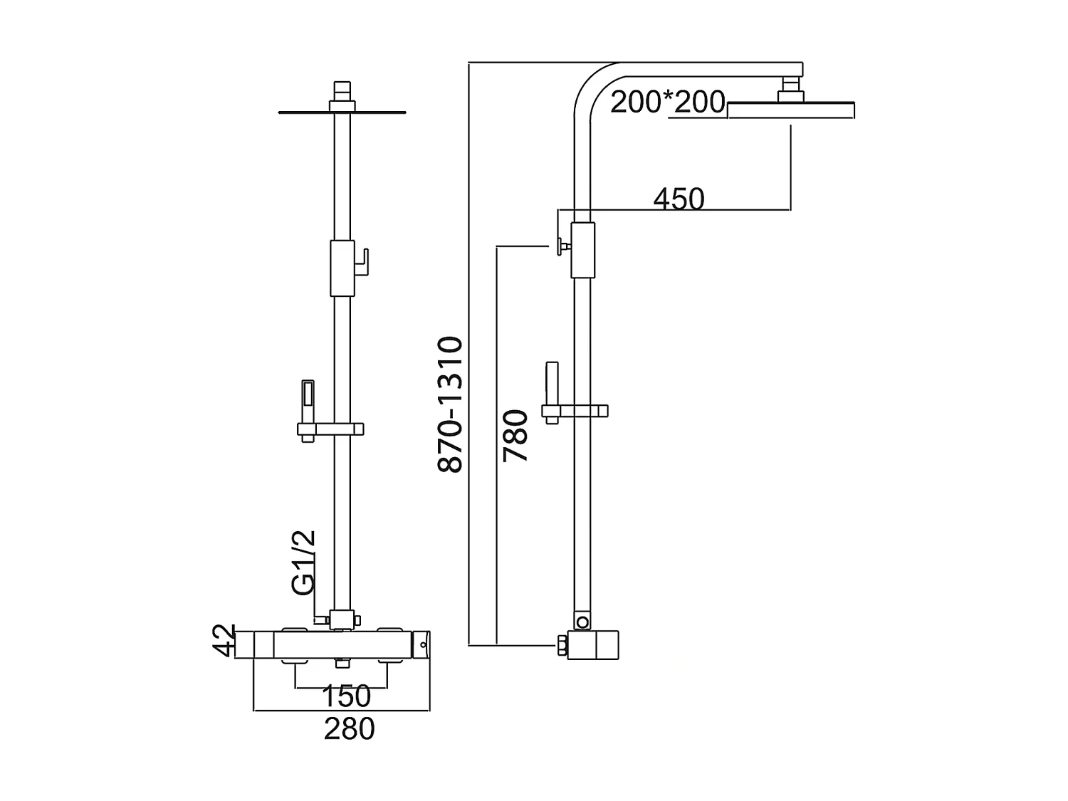 Colonne de Douche Or Rose anti-calcaire - Design Moderne et Économie d'eau - Kit Complet OLIMPO IMEX
