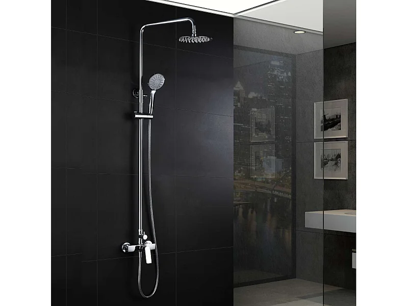 Colonne de Douche chromé anti-calcaire - Design Moderne et Économie d'eau - Kit Complet LUXOR IMEX