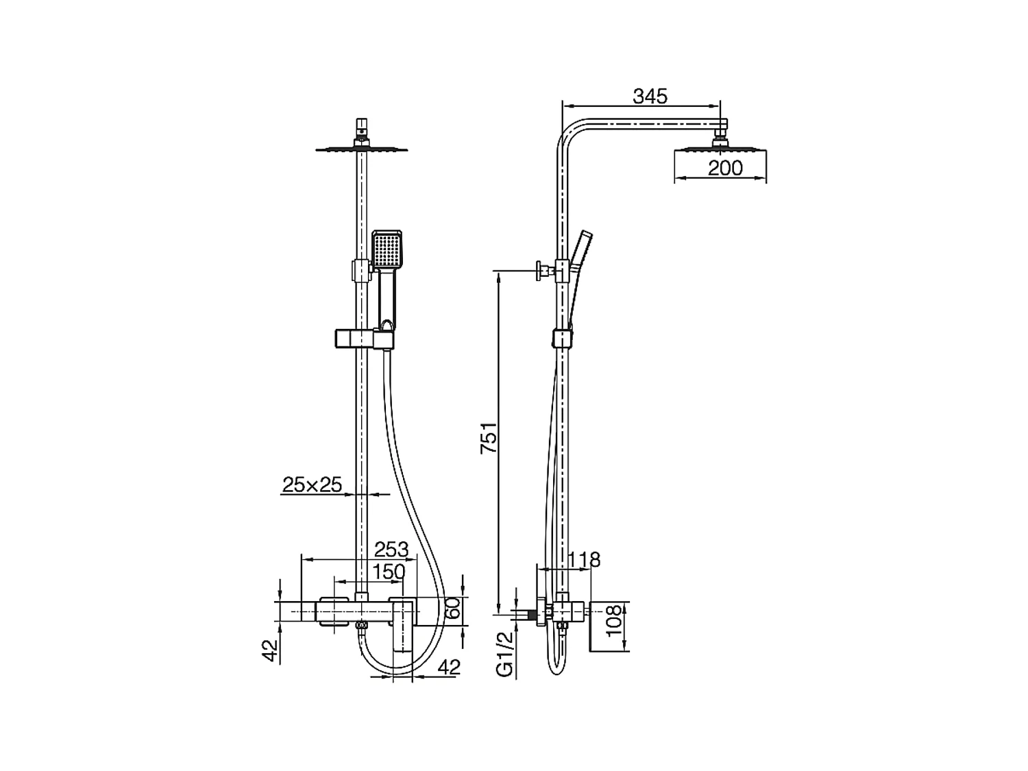 Colonne de Douche chromé anti-calcaire - Design Moderne et Économie d'eau - Kit Complet LUXOR IMEX