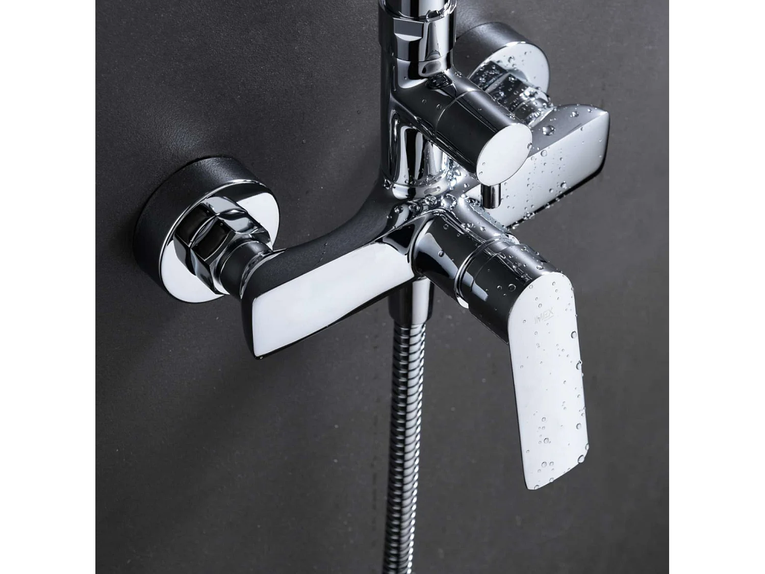 Colonne de Douche chromé anti-calcaire - Design Moderne et Économie d'eau - Kit Complet LUXOR IMEX