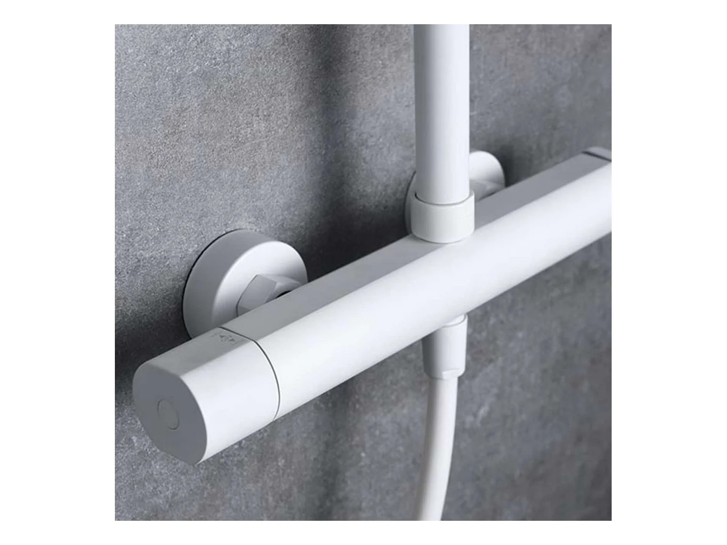 Colonne de Douche blanc mat anti-calcaire - Design Moderne et Économie d'eau - Kit Complet DINAMARCA IMEX