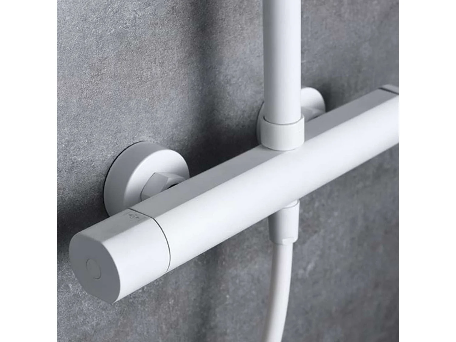 Colonne de Douche blanc mat anti-calcaire - Design Moderne et Économie d'eau - Kit Complet DINAMARCA IMEX