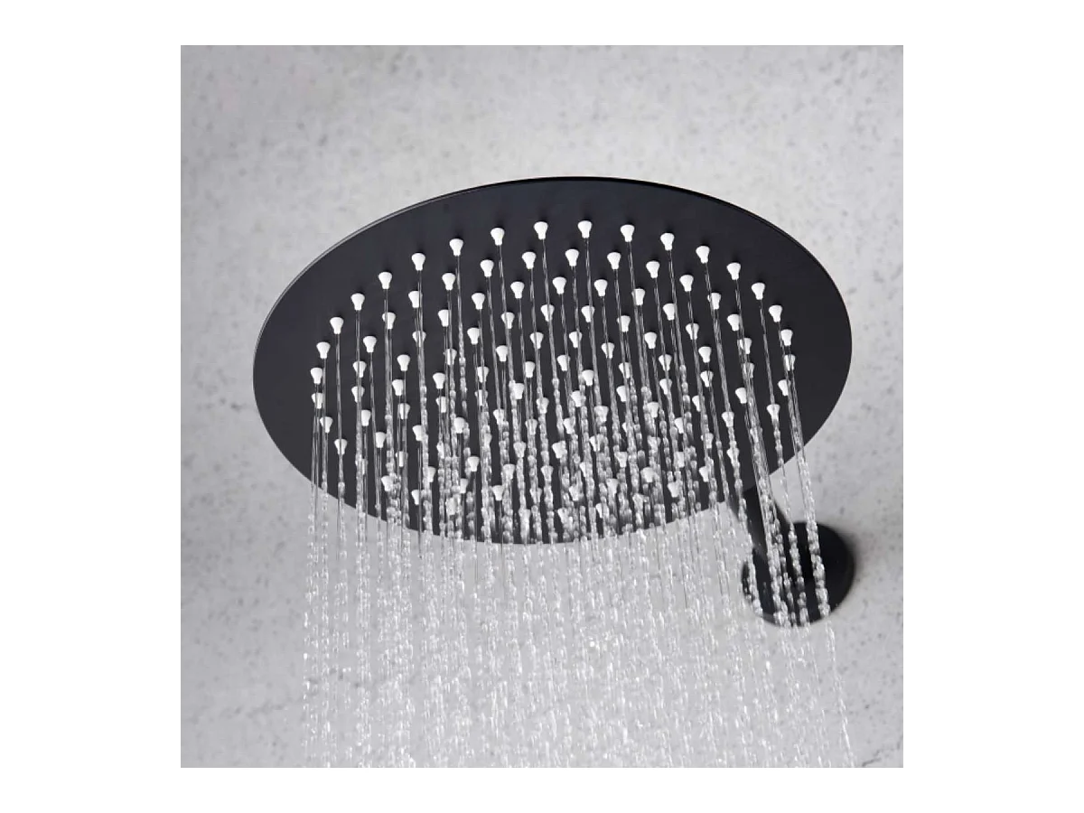 Colonne de Douche Encastrée noir mat anti-calcaire - Design Moderne et Économie d'eau - Kit Complet OLIMPO IMEX