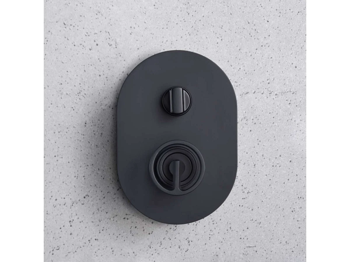 Colonne de Douche Encastrée noir mat anti-calcaire - Design Moderne et Économie d'eau - Kit Complet OLIMPO IMEX