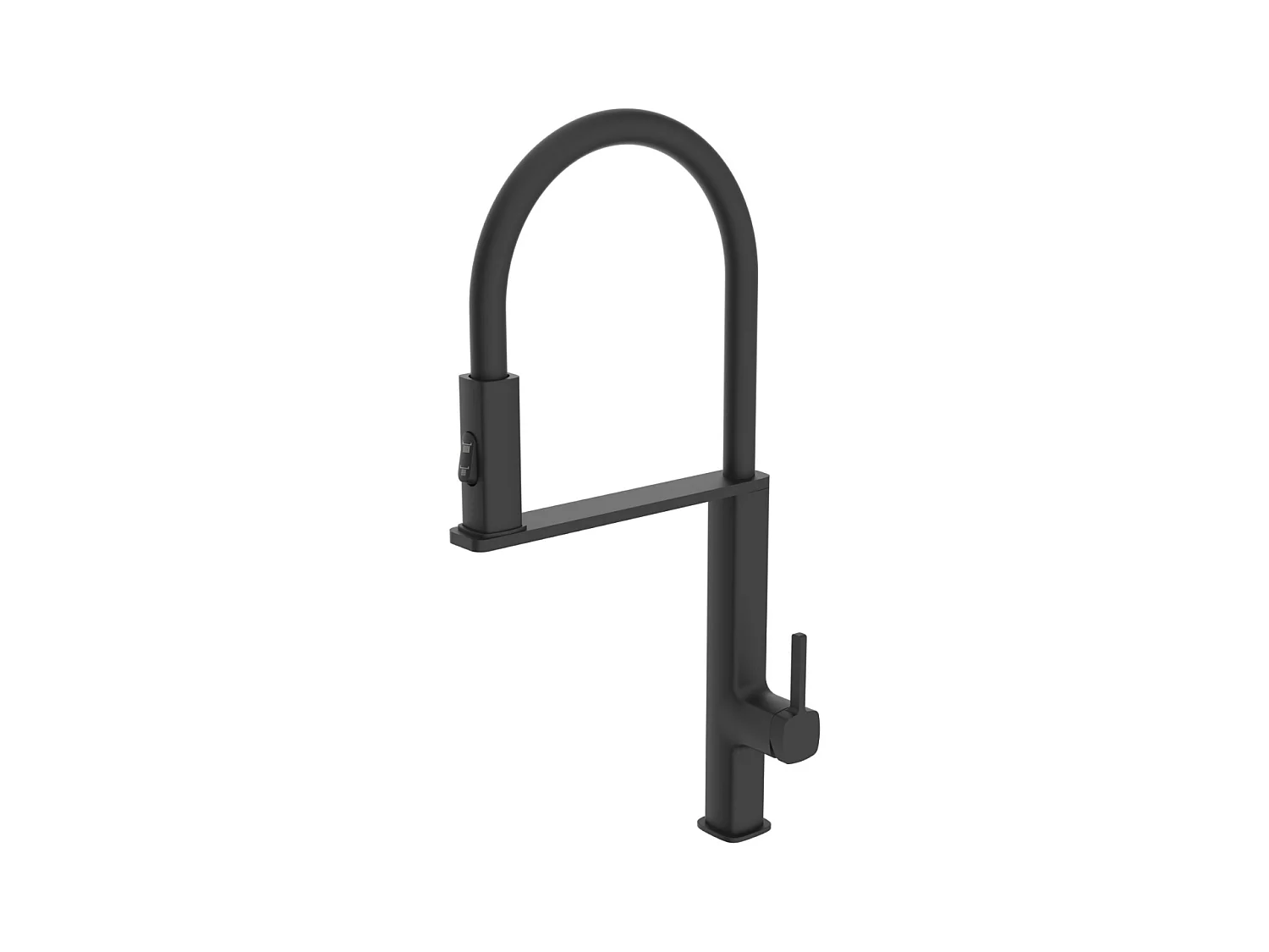 Mitigeur Évier Cuisine avec douchette extractible noir mat - Design moderne – MENORCA IMEX