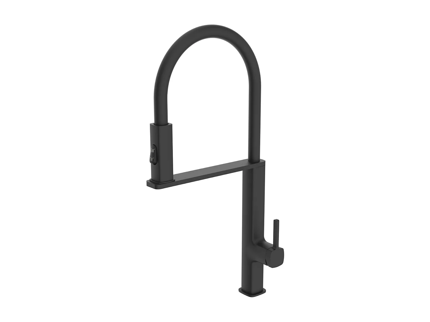 Mitigeur Évier Cuisine avec douchette extractible noir mat - Design moderne – MENORCA IMEX