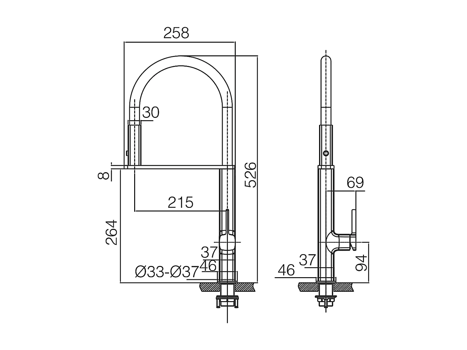 Mitigeur Évier Cuisine avec douchette extractible noir mat - Design moderne – MENORCA IMEX