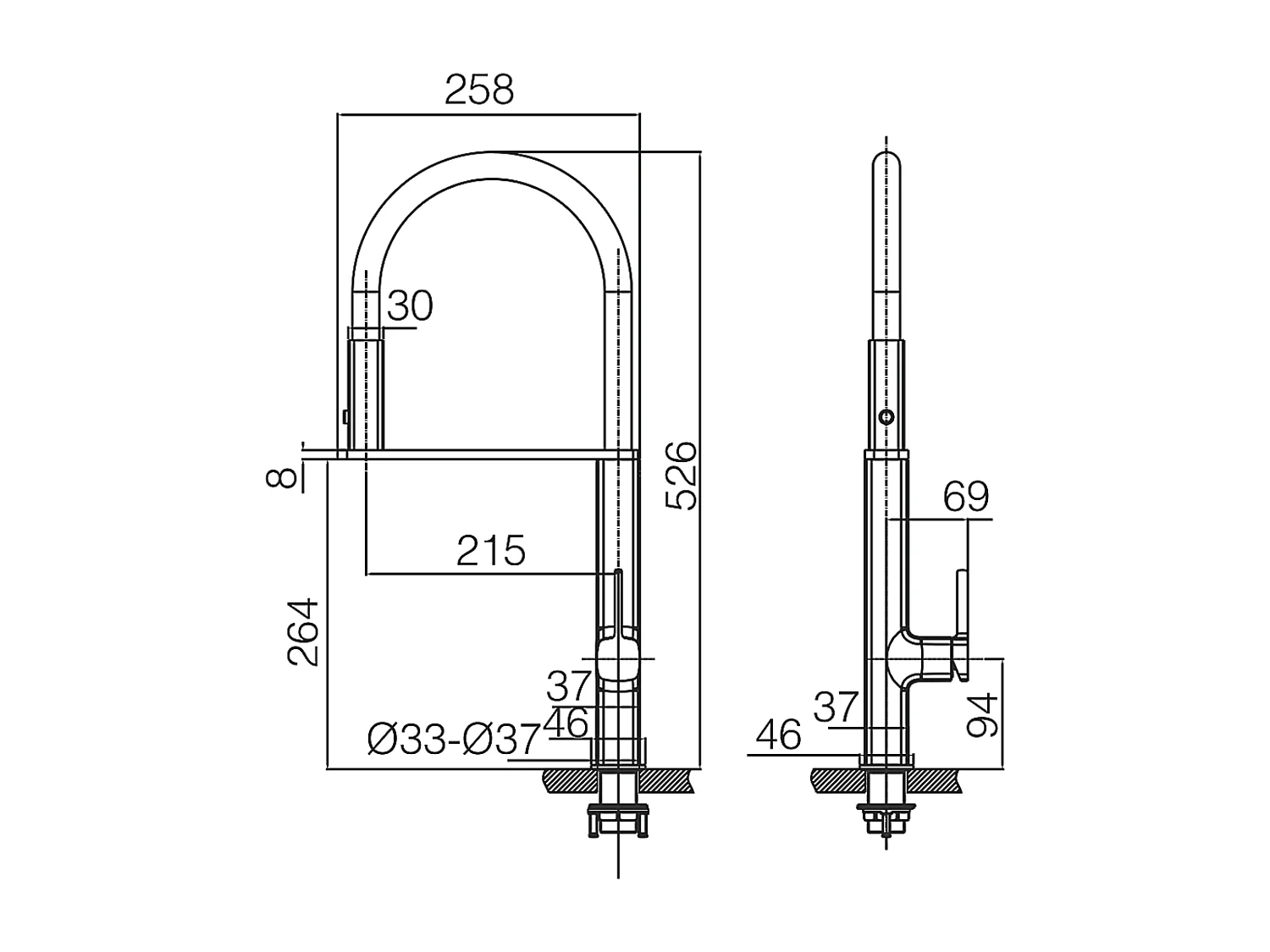 Mitigeur Évier Cuisine avec douchette extractible noir mat - Design moderne – MENORCA IMEX