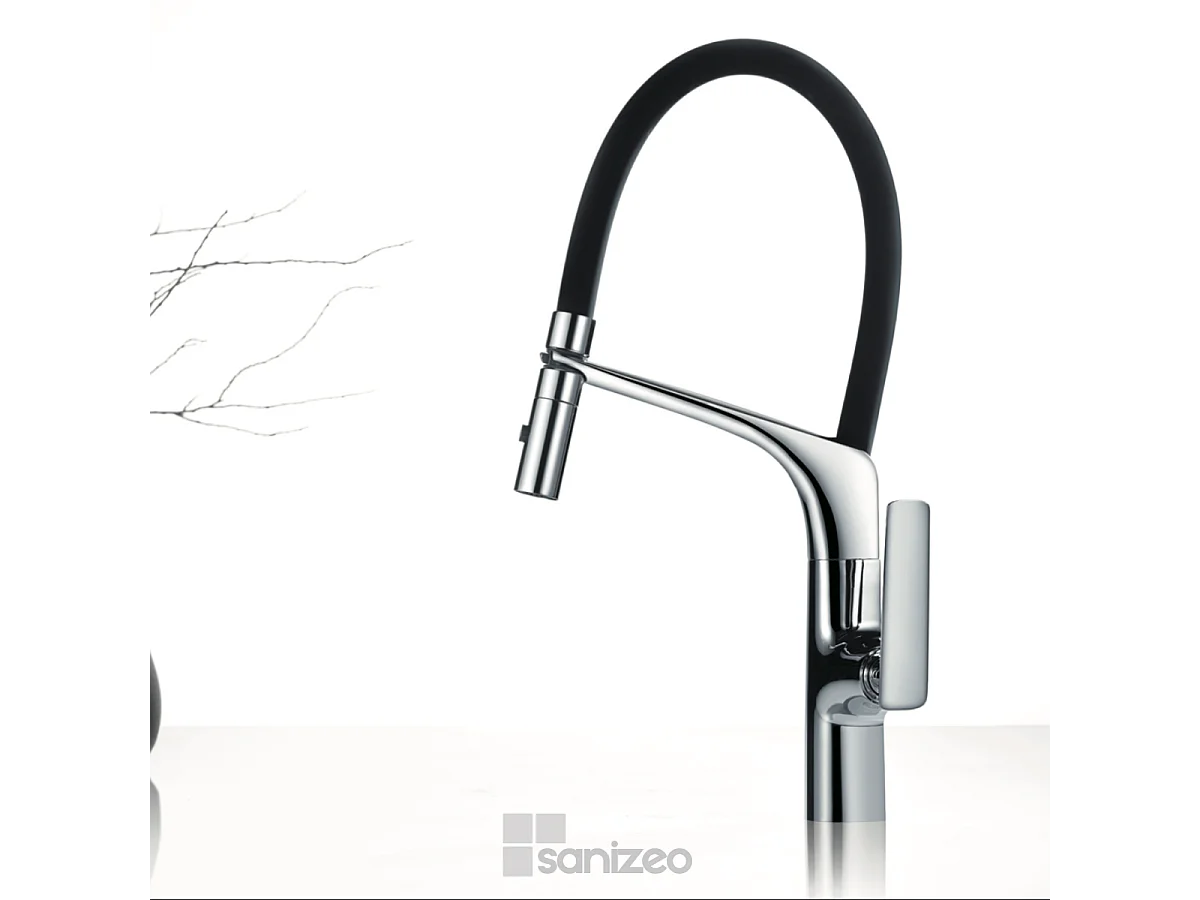 Mitigeur Évier Cuisine avec douchette extractible chromé - Design moderne – LANZAROTTE IMEX