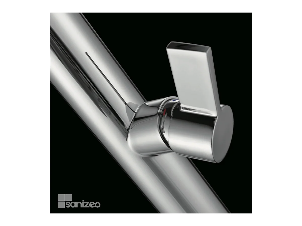 Mitigeur Évier Cuisine avec douchette extractible chromé - Design moderne – LAOS IMEX