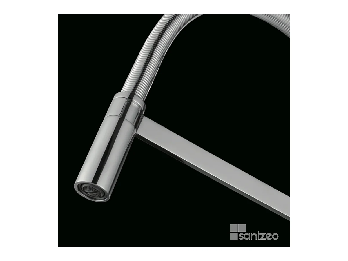 Mitigeur Évier Cuisine avec douchette extractible chromé - Design moderne – LAOS IMEX