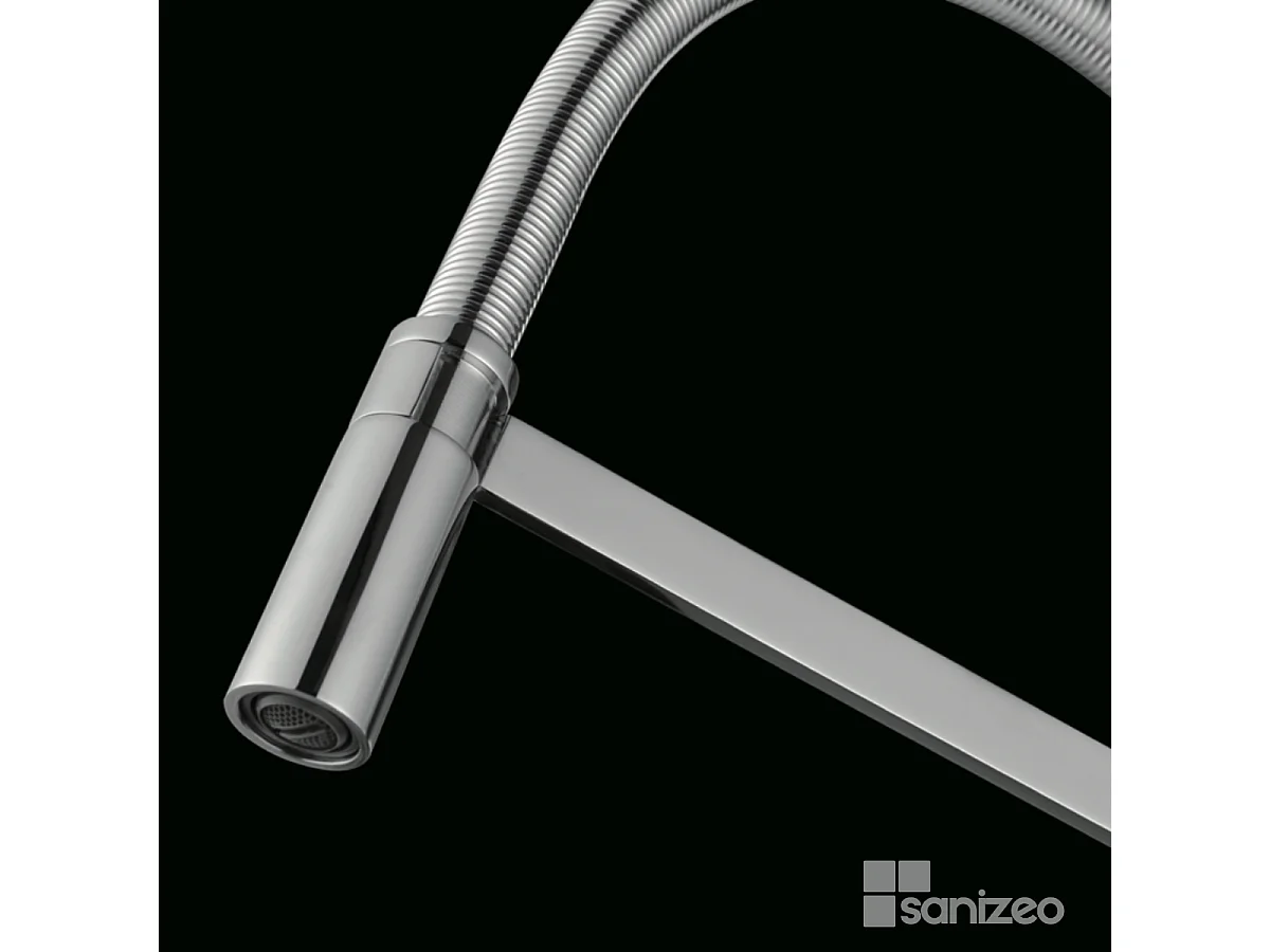 Mitigeur Évier Cuisine avec douchette extractible chromé - Design moderne – LAOS IMEX