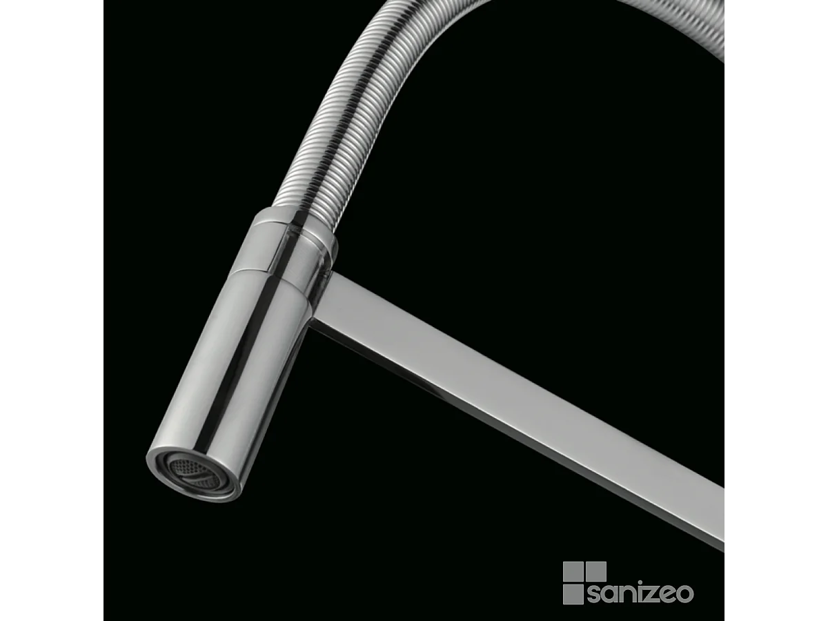 Mitigeur Évier Cuisine avec douchette extractible chromé - Design moderne – LAOS IMEX