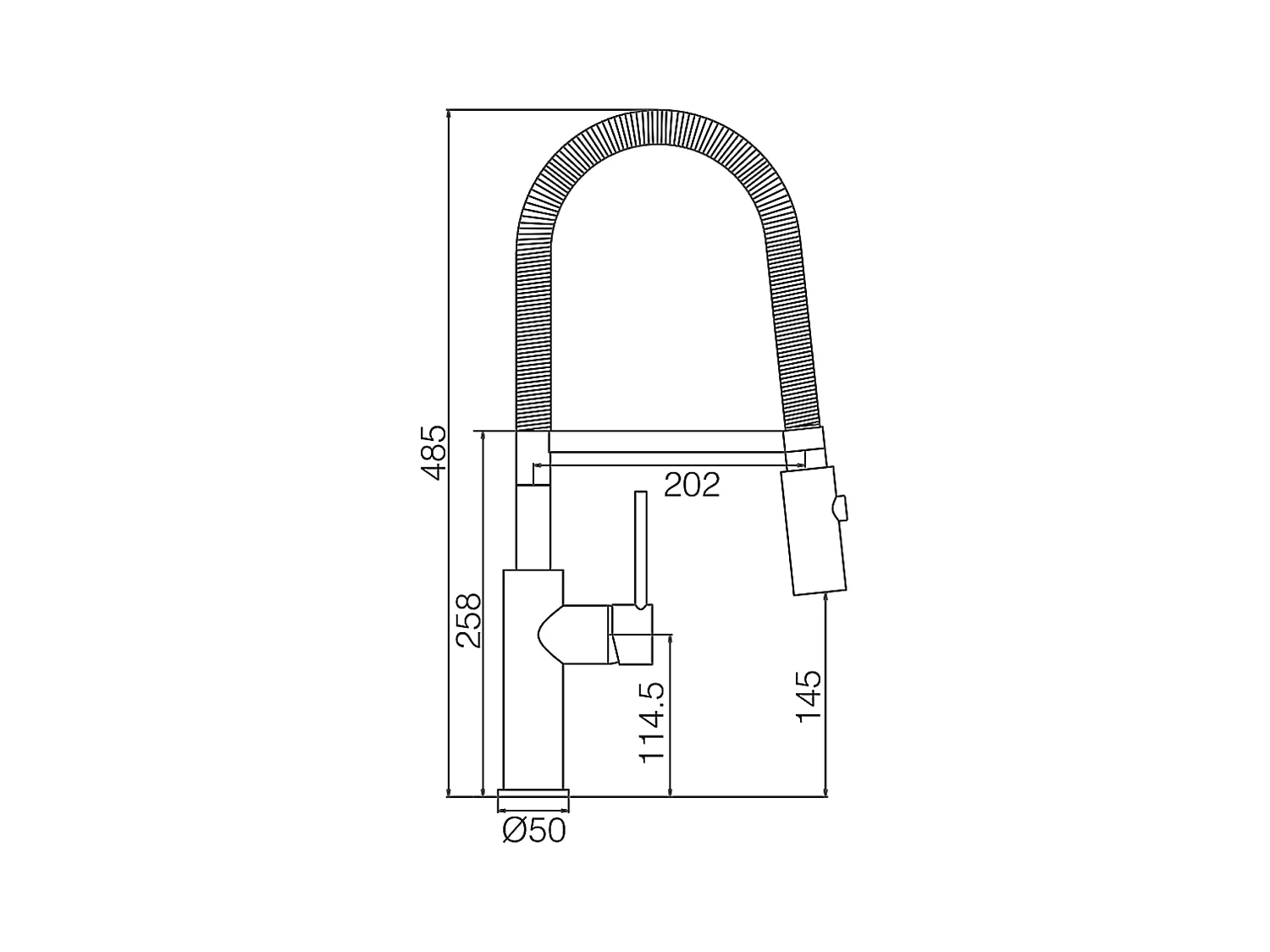 Mitigeur Évier Cuisine avec douchette extractible chromé - Design moderne – TOULOUSE IMEX