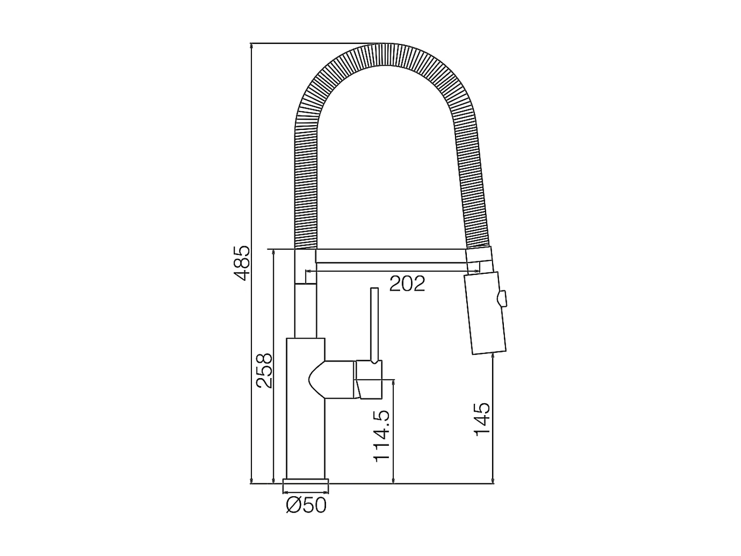 Mitigeur Évier Cuisine avec douchette extractible chromé - Design moderne – TOULOUSE IMEX